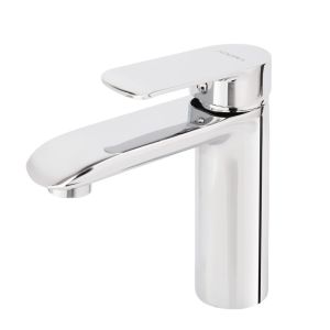 Torneira Misturador Monocomando de Mesa para Banheiro Bica Baixa 1/2" Maré Cromado Addra