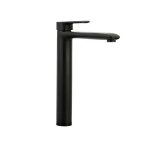 Torneira Misturador para Banheiro de Mesa Bica Alta 1/2 Nepal Preto Addra