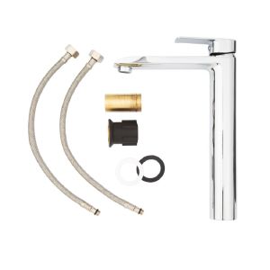 Torneira Misturador Monocomando para Banheiro de Mesa Bica Alta 1/2" Maré Cromado Addra