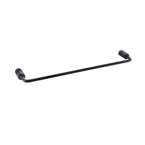 Porta Toalha Barra 60cm Gota Preto Addra