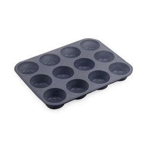 Forma Cupcake Silicone 12 Divisões Cinza Casa&ideia