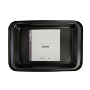 Forma de Aço Antiaderente Retangular 37x25,5x5cm Preto Casa&Ideia