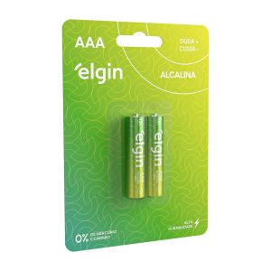 Pilha Alcalina AAA 2 Peças Elgin