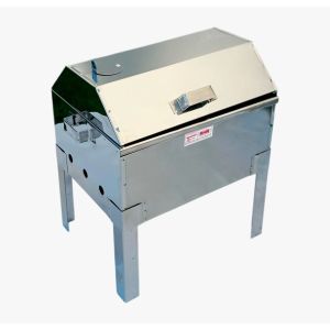 Churrasqueira Mini Aço Inox com Tampa RHR