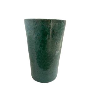 Cachepô Cerâmico Cilindro Liso N2 Verde Jade Fascino