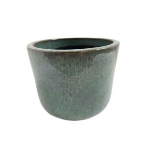 Cachepô Cerâmico Morumby N2 Verde Jade Fascino