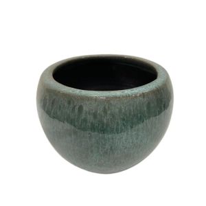 Cachepô Cerâmico Jade Ovo N3 Verde Jade Fascino