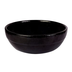 Cachepô Cerâmico Bacia Oriental N3 Preto Fascino