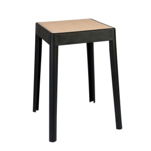 Banqueta Color Palha Natural e Preto Diagonal