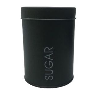 Pote de Açúcar Slim Metal Preto Casa&Ideia