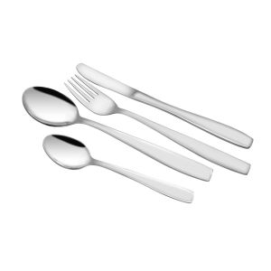 Faqueiro Luxemburgo Inox 16 Peças Cromado Casa&Ideia