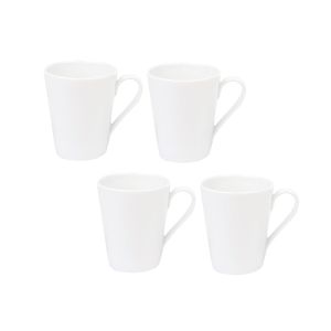 Jogo de Canecas Porcelana 4 Peças 310ml Casa&Ideia