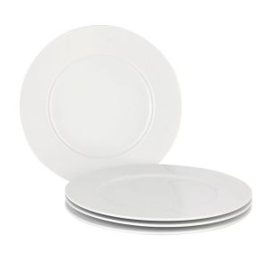 Jogo de Pratos Rasos de Porcelana 4 Peças 27cm Casa&Ideia