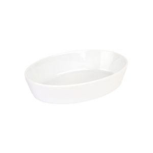 Refratário Oval de Porcelana 26cm Branco Casa&Ideia