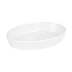 Refratário Oval de Porcelana 32cm Branco Casa&Ideia