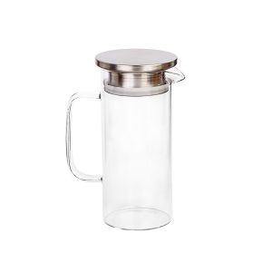 Jarra com Tampa de Aço 750ml Transparente Casa&Ideia