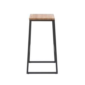 Banqueta Verena Metal Preto Diagonal