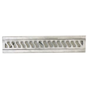 Conjunto Grelha para Calha Piso 10x50cm Aluminio Martelado Costa Navarro