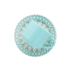 Jogo de Jantar 20 Peças Mandala Azul e Branco Oxford