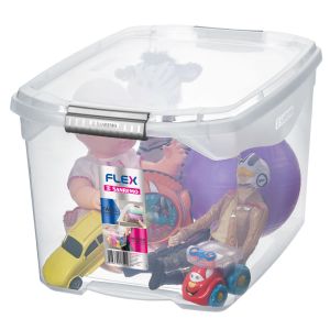 Caixa Plástica Flex 29L Cristal Sanremo