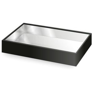 Bandeja Espelhada 20x35cm Preto Diagonal