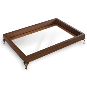 Bandeja de Madeira 15x30 Marrom Diagonal