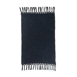 Tapete com Franja de Algodão 60x90cm Baikal Escuro Diagonal