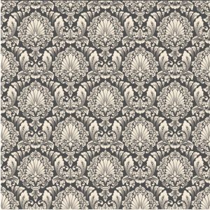 Rolo Adesivo Contact Arabesco 0,45x2m Preto e Branco Plavitec
