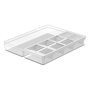 Organizador de Gaveta Clear Acrílico 37,5x30x5,6cm Natural Martiplast