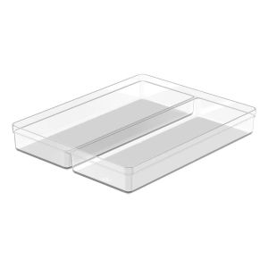 Organizador de Gaveta Clear 37,5x30x5,6cm Natural Martiplast