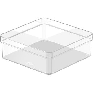 Organizador de Gaveta Clear Acrilico 15x15x5,6cm Natural Martiplast