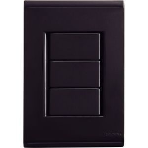 Conjunto Placa Cega Liz 4"x2" Grafite Escuro Tramontina