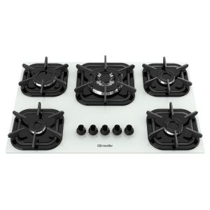 Cooktop a Gás 5 Bocas Branco Bivolt Mueller