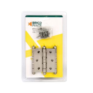 Dobradiça 3x2.1/2" Aço Escovado Com Anel Diagonal