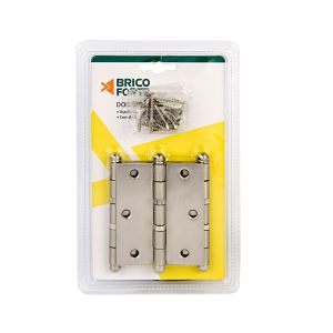 Dobradiça 3.1/2x3" Aço Escovado Com Anel Diagonal