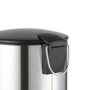 Lixeira Nero com Pedal Inox Escovado 3L 23x25,5cm Preto Casa&ideia
