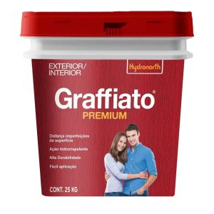 Graffiato Premium Riscado Bald Plas 25kg Branco Neve Hidrofort