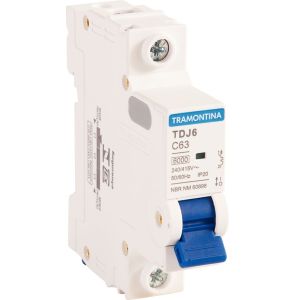 Mini Disjuntor 63a Tdj6-1c63 1p 6ka Branco Tramontina