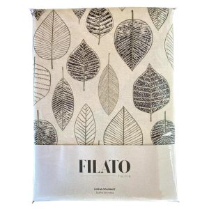 Toalha de Mesa 1,40x1,40m Folhas Verde Mili Filato Home