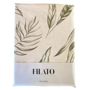 Toalha de Mesa 1,40x1,40m Palmeira Verde Mili Filato Home