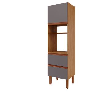 Paneleiro Cozinha 2,05m Prisma Freijo/tit  Mgm Gabinetes