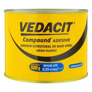 Adesivo Compound A+B 1kg Branco e Preto Vedacit