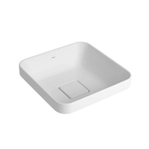 Cuba para Banheiro de Sobrepor Louça 30cm Slim Branco Quadrada Deca