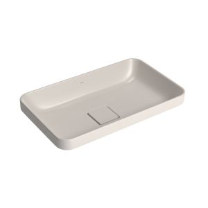 Cuba para Banheiro de Sobrepor Louça Slim Bege Acetinado Retangular 50cm Deca