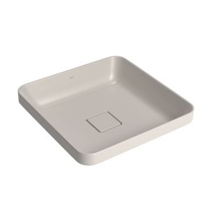 Cuba para Banheiro de Sobrepor Louça Slim Bege Acetinado Quadrada 40cm Deca