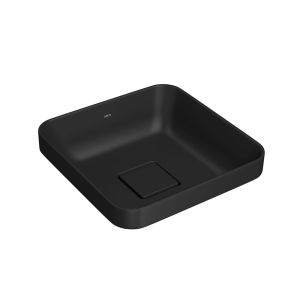 Cuba para Banheiro de Sobrepor Louça Slim Ebano Fosco Quadrada 30cm Deca