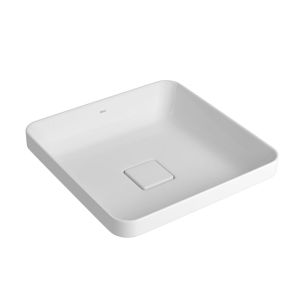 Cuba para Banheiro de Sobrepor Louça Slim Branco Quadrada 40cm Deca