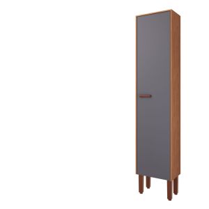Paneleiro Slim Freijo/titanio 2,05m 1 Porta MGM Gabinetes