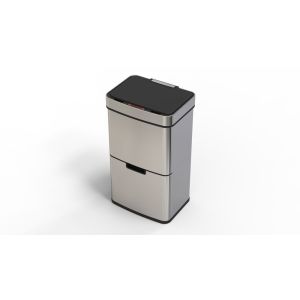 Lixeira Automática 61L Otsu Aço Inox C/3 Casa&Ideia