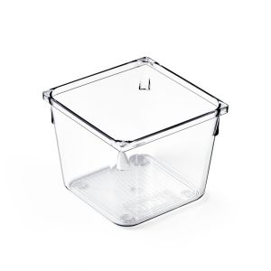 Cesto Organizador Amarilis Transparente Quadrado10,2x10,2cm 0,9l Casa&Ideia